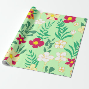 Nahtlose Blume und hinterlassene Innendekoration Geschenkpapier