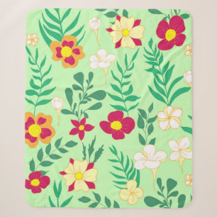 Nahtlose Blume und hinterlassene Innendekoration Sherpadecke