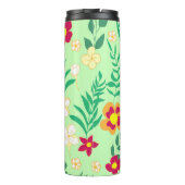 Nahtlose Blume und hinterlassene Innendekoration Thermosbecher (Rückseite)