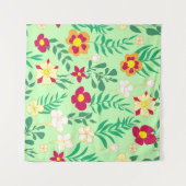 Nahtlose Blume und hinterlassene Innendekoration Wandteppich (Vorderseite (Horizontal))