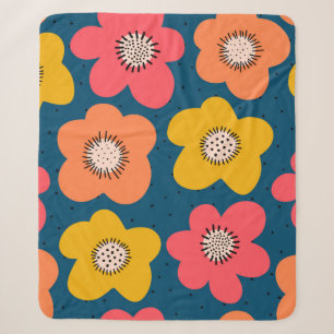 Nahtlose Blume. Wagemutige Floralien Skandinavien Sherpadecke