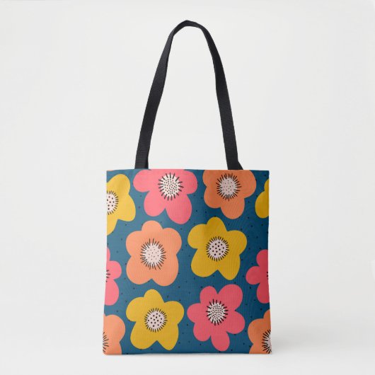 Nahtlose Blume. Wagemutige Floralien Skandinavien Tasche (Vorderseite)