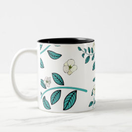 Nahtlose Blume Zweifarbige Tasse
