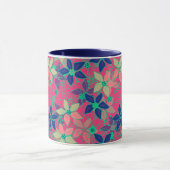 Nahtlose blumengeschmückte Blume im Sommer rot Tasse (Zentrum)