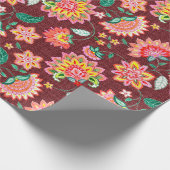 Nahtlose, blumengeschmückte Vintage Klassik mit Vi Geschenkpapier (Ecke)