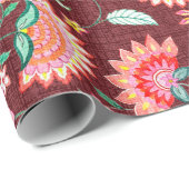Nahtlose, blumengeschmückte Vintage Klassik mit Vi Geschenkpapier (Rolleneckpunkt)