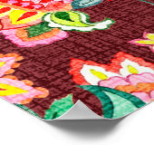 Nahtlose, blumengeschmückte Vintage Klassik mit Vi Poster (Ecke)