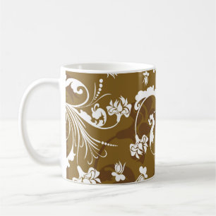 Nahtlose Blumenmuster. abstrakt,Kunst,Hintergrund, Kaffeetasse