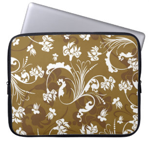 Nahtlose Blumenmuster. abstrakt,Kunst,Hintergrund, Laptopschutzhülle