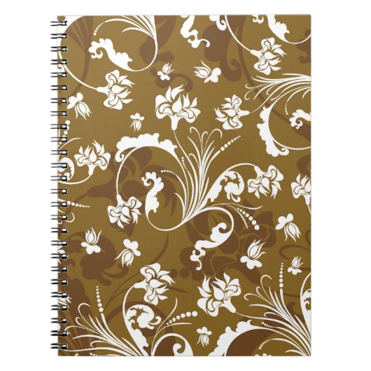 Nahtlose Blumenmuster. abstrakt,Kunst,Hintergrund, Notizblock (Vorderseite)