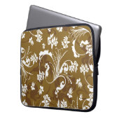 Nahtlose Blumenmuster, abstrakt, kunstvoll, hinter Laptopschutzhülle (Vorderseite Links)