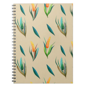 Nahtlose Blumenmuster aus stilisierten Blume Notizblock