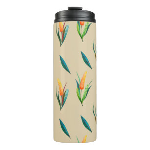 Nahtlose Blumenmuster aus stilisierten Blume Thermosbecher