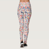 Nahtlose Blumenmuster Beauty Vintag Blossom Leggings (Rückseite)