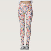 Nahtlose Blumenmuster Beauty Vintag Blossom Leggings (Vorderseite)