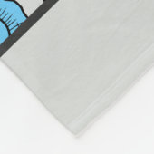 Nahtlose Blumenmuster, blau und rosa, personalisie Fleecedecke (Ecke)