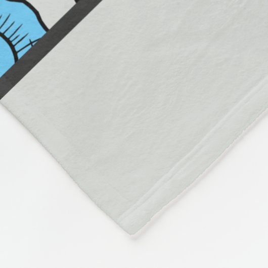 Nahtlose Blumenmuster, blau und rosa, personalisie Fleecedecke (Ecke)