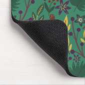 Nahtlose Blumenmuster-Blume mit grünem Hintergrund Mousepad (Ecke)