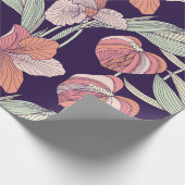 Nahtlose Blumenmuster, Blume, Orchidee, Moderne Geschenkpapier (Ecke)