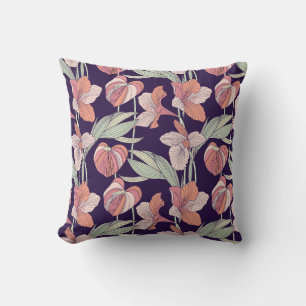 Nahtlose Blumenmuster, Blume, Orchidee, Moderne Kissen