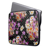 Nahtlose Blumenmuster. Bouquet wild lebender Blume Laptopschutzhülle (Vorderseite Links)