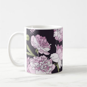 Nahtlose Blumenmuster - ein Strauß von Pfennig. we Kaffeetasse