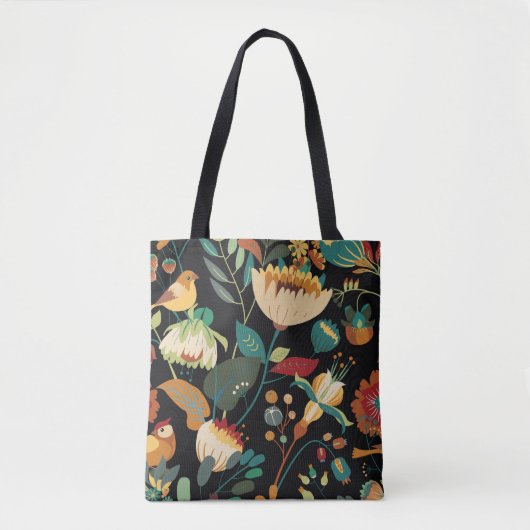 Nahtlose Blumenmuster. Fantasy wi Tasche (Vorderseite)