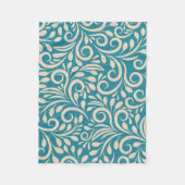 Nahtlose Blumenmuster Fleecedecke (Vorderseite)