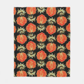 Nahtlose Blumenmuster Fleecedecke (Vorderseite)