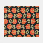 Nahtlose Blumenmuster Fleecedecke (Vorderseite (Horizontal))