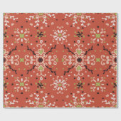 Nahtlose Blumenmuster Folk farbige Blume und Geschenkpapier (Flach)