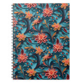 Nahtlose Blumenmuster-Foto-Notebook Notizblock (Vorderseite)