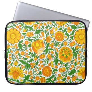 Nahtlose Blumenmuster, Frühling/Sommer Hintergrund Laptopschutzhülle