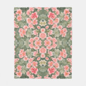 Nahtlose Blumenmuster Geranium-Blume Fleecedecke (Vorderseite)
