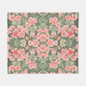 Nahtlose Blumenmuster Geranium-Blume Fleecedecke (Vorderseite (Horizontal))