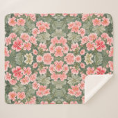 Nahtlose Blumenmuster Geranium-Blume Sherpadecke (Vorderseite (Horizontal))