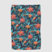 Nahtlose Blumenmuster Golf Handtuch (Vorderseite)