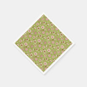Nahtlose Blumenmuster, grün Serviette (Ecke)