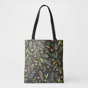 Nahtlose Blumenmuster. Handgezeichnete Aquarellfar Tasche