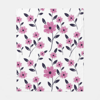 Nahtlose Blumenmuster-Hintergrund, handgezeichnet  Fleecedecke