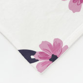 Nahtlose Blumenmuster-Hintergrund, handgezeichnet  Fleecedecke (Ecke)