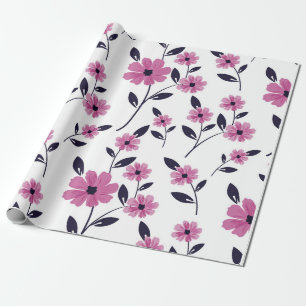 Nahtlose Blumenmuster-Hintergrund, handgezeichnet Geschenkpapier