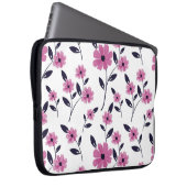 Nahtlose Blumenmuster-Hintergrund, handgezeichnet Laptopschutzhülle (Vorne Rechts)