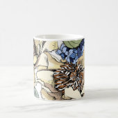 Nahtlose Blumenmuster. Hydrangea, Peony, wildf Kaffeetasse (Mittel)