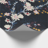 Nahtlose Blumenmuster im Nachtgarten Geschenkpapier (Ecke)