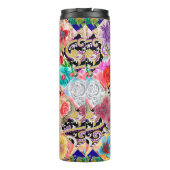 Nahtlose Blumenmuster im orientalischen Paisley-St Thermosbecher (Rückseite)