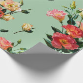 Nahtlose Blumenmuster im viktorianischen Stil. Bou Geschenkpapier (Ecke)