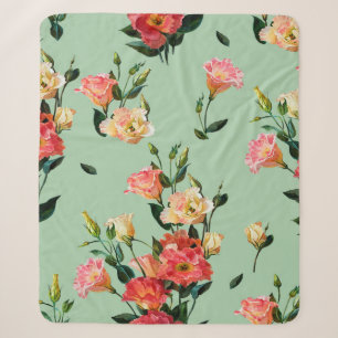 Nahtlose Blumenmuster im viktorianischen Stil. Bou Sherpadecke