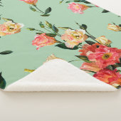 Nahtlose Blumenmuster im viktorianischen Stil. Bou Sherpadecke (3/4)