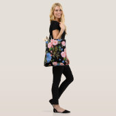 Nahtlose Blumenmuster im viktorianischen Stil. Bou Tasche (Am Model)